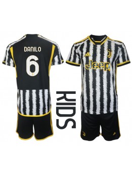 Billige Juventus Danilo Luiz #6 Hjemmedraktsett Barn 2023-24 Kortermet (+ Korte bukser)